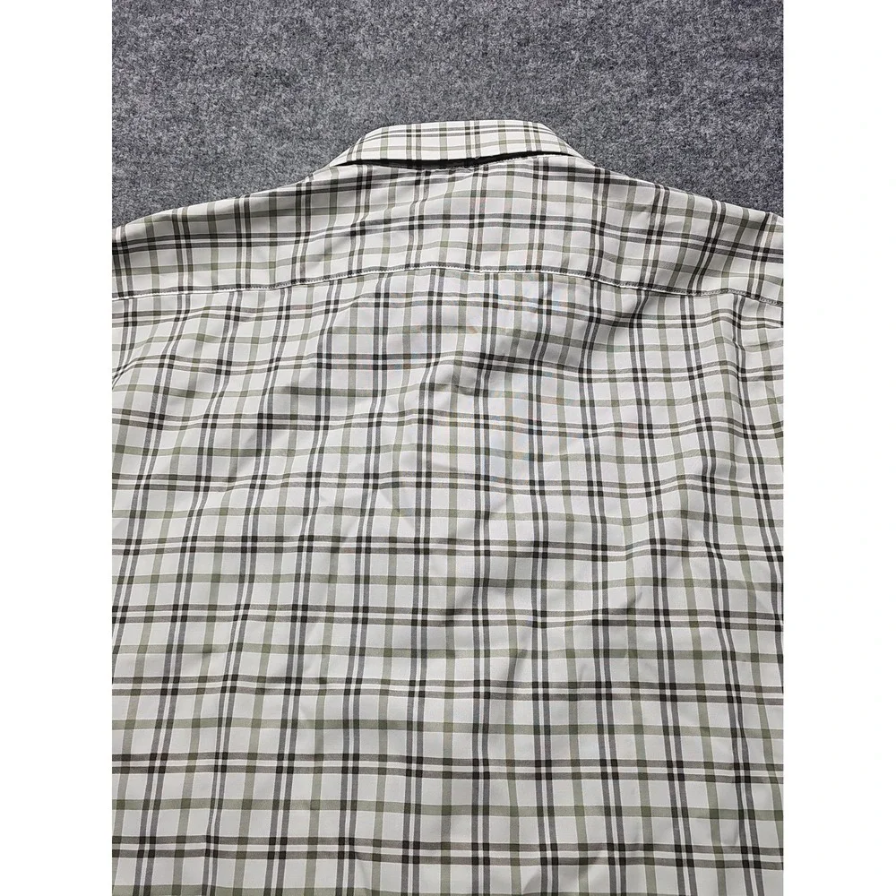 Banana Republic Shirt Mens XXL Blue Plaid Slim Fit Button Up